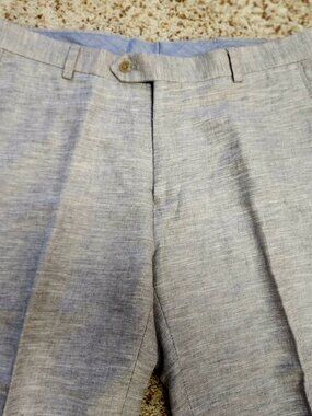 grey dress pants 33 x 30 men's Joseph Bank 1905 cotton linen